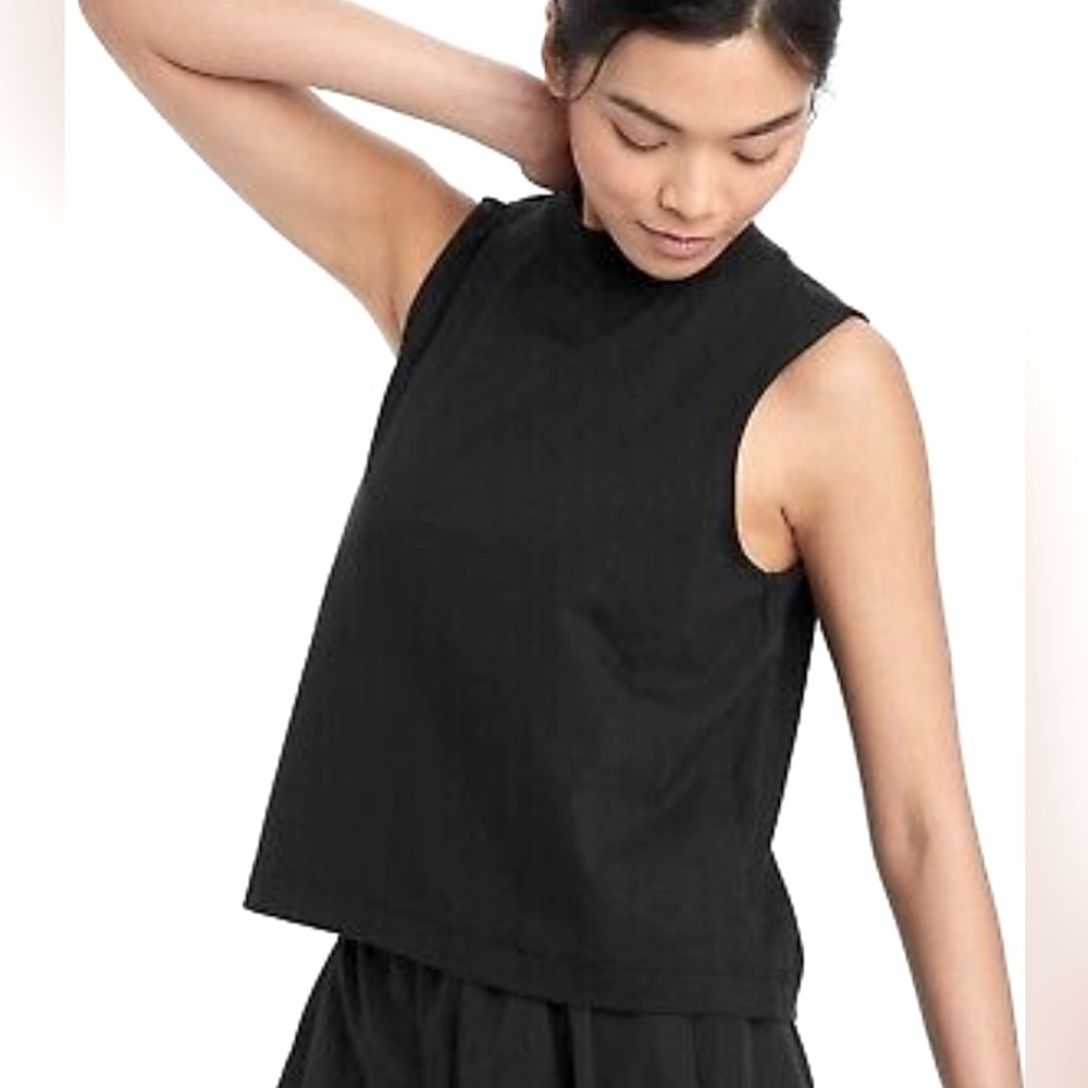 All in Motion Women's Supima Cotton Cropped TankTop- Black NWT